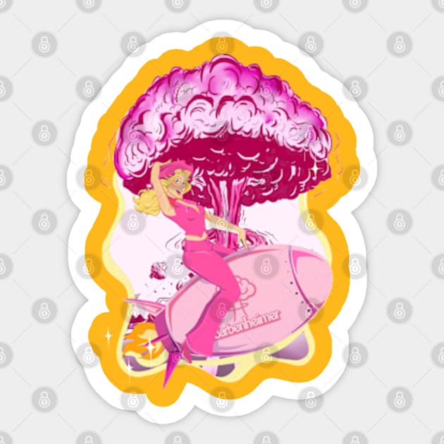 barbie oppenheimer new stye Sticker by unknow user